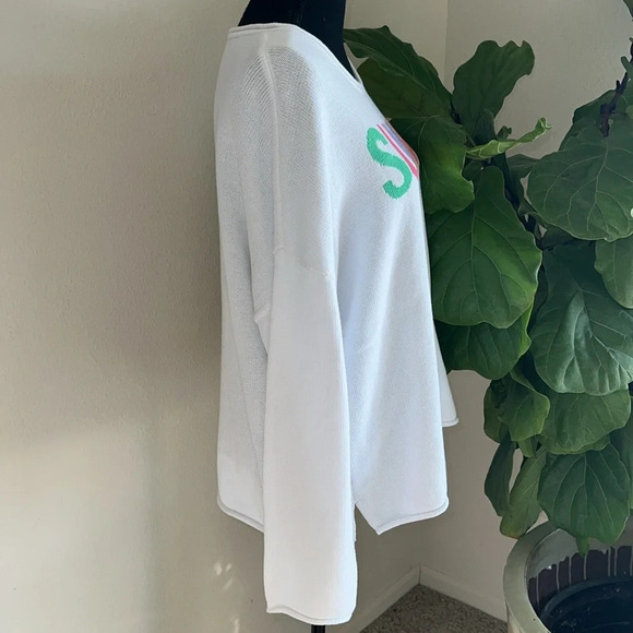 ESCAPE by Habitat Clothes SUMMER Women’s White 100% Cotton Swester Jumper XL NWT - Picture 15 of 16